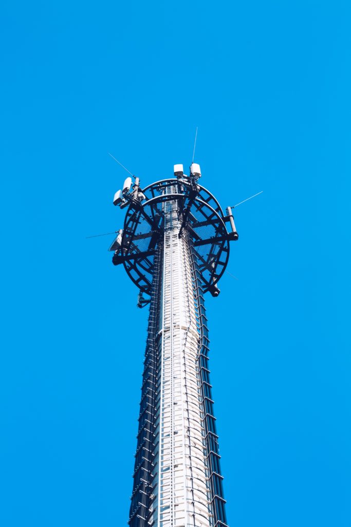 cell tower image from ground looking up