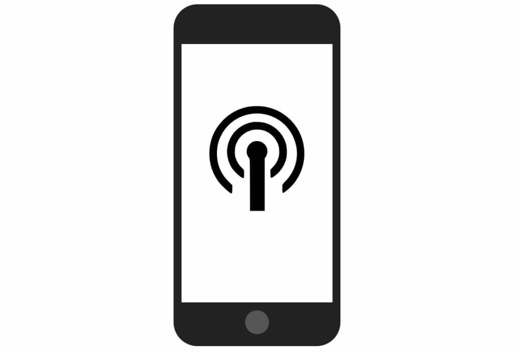 smart phone Icon with wifi icon inserted