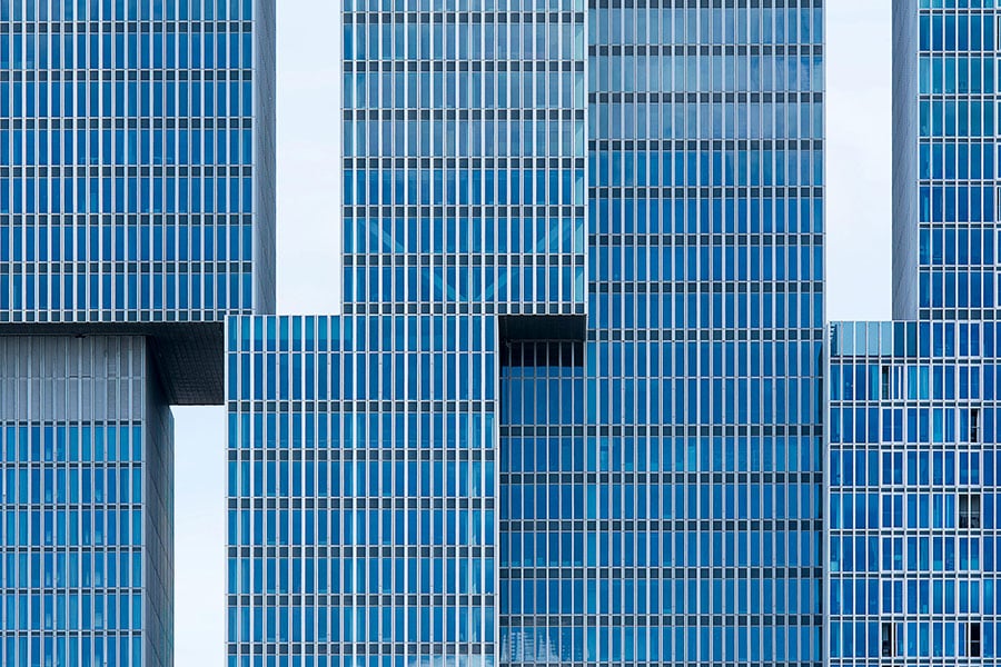 A facade of a modern architecture building.